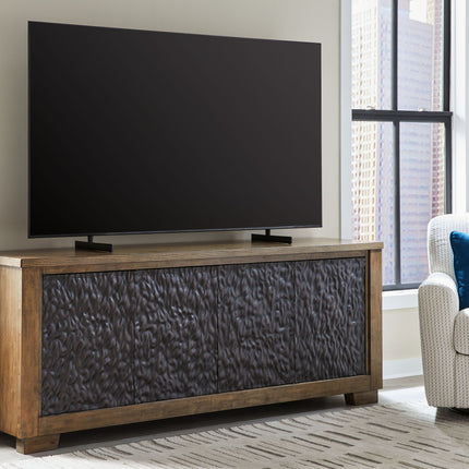 Rosswain - Warm Brown - Extra Large TV Stand Signature Design by Ashley® 