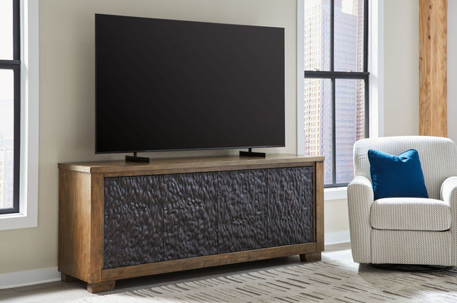 Rosswain - Warm Brown - Extra Large TV Stand Signature Design by Ashley® 