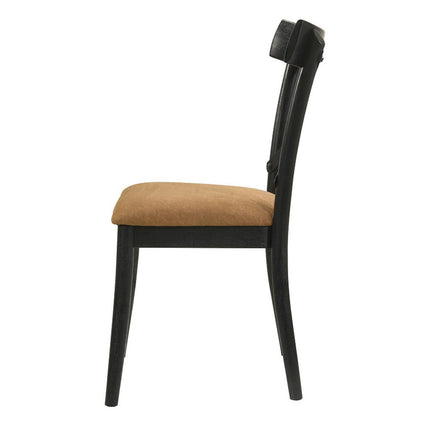 Hillary - Side Chair (Set of 2) - Walnut & Black ACME 