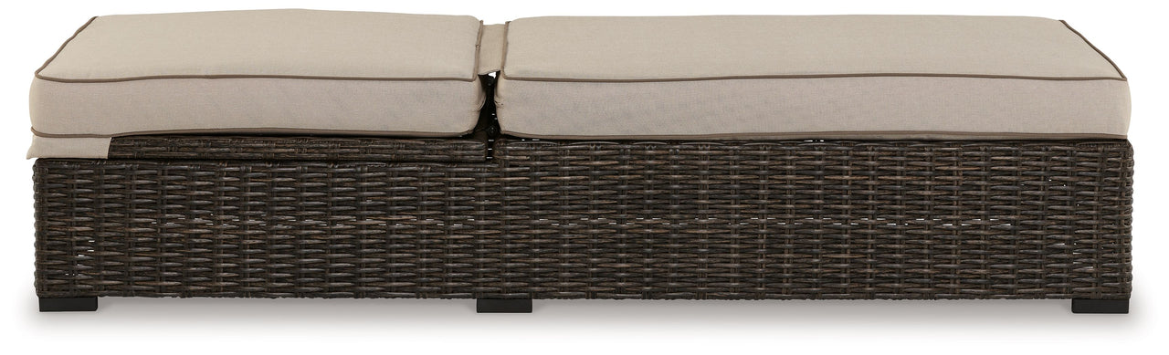 Coastline Bay - Brown - Chaise Lounge With Cushion Signature Design by Ashley® 