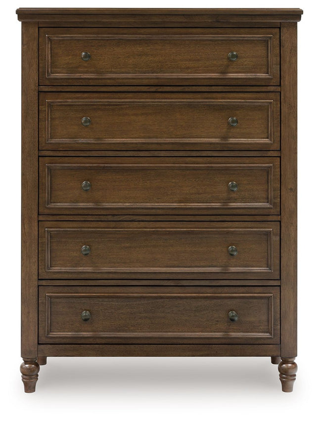 Sturlayne - Brown - Five Drawer Chest Benchcraft® 