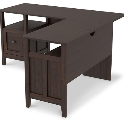 Camiburg - Warm Brown - 2-Piece Home Office Desk Signature Design by Ashley® 