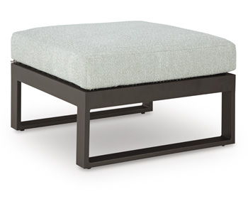 Beachloft - Black / Gray - Ottoman With Cushion Signature Design by Ashley® 