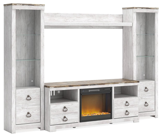 Willowton - Entertainment Center With Fireplace Option Signature Design by Ashley® 