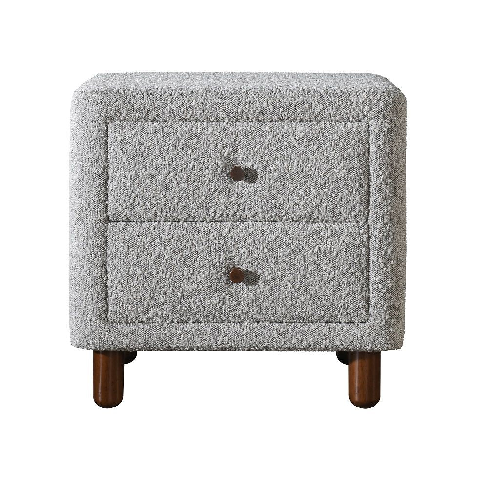 Cleo - Nightstand - Gray Boucle ACME 