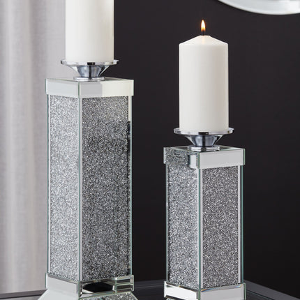 Charline - Metallic - Candle Holder Set (Set of 2) - Plain Ashley Furniture 