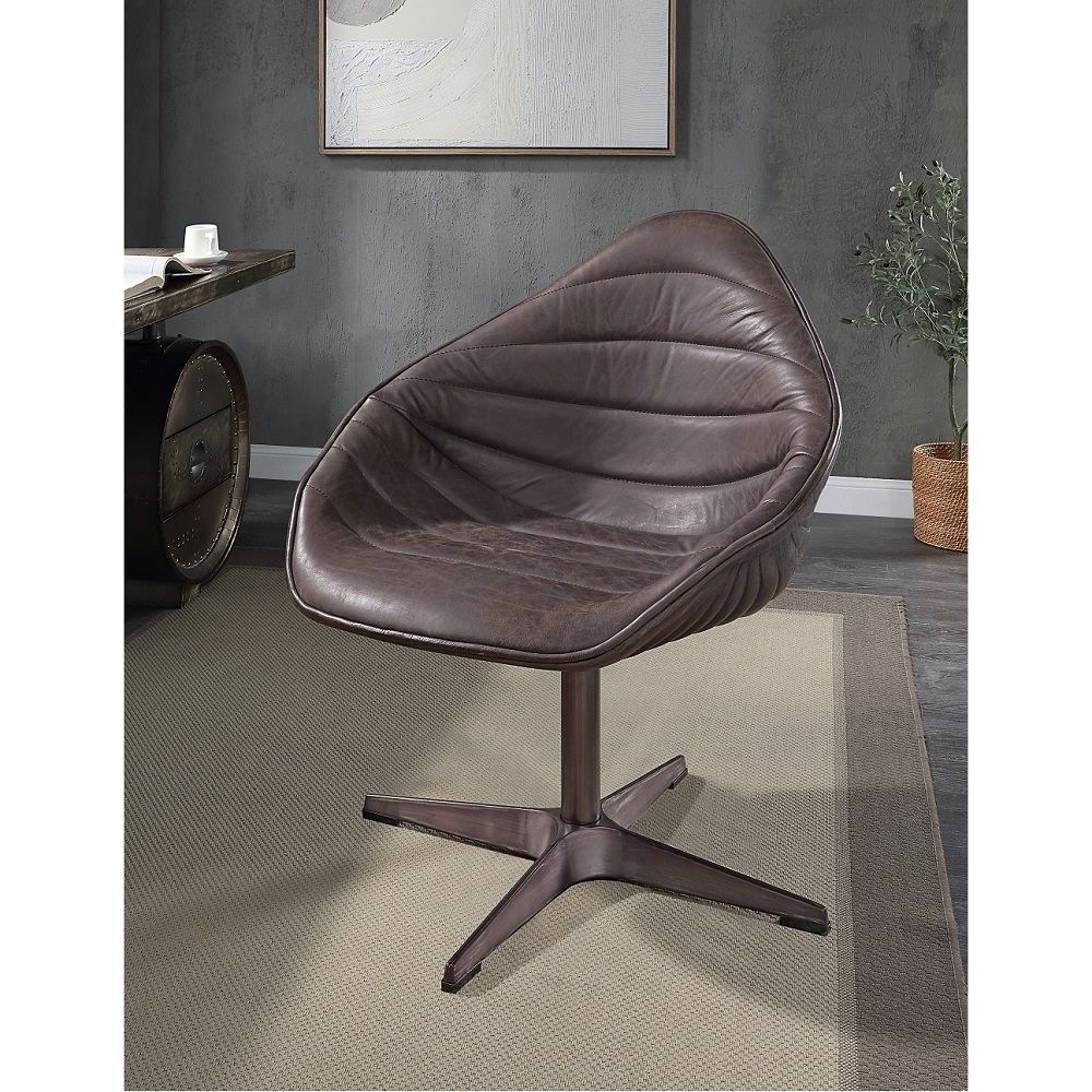 Pipino - Accent Chair With Swivel - Antique Ebony - Tony's Home Furnishings