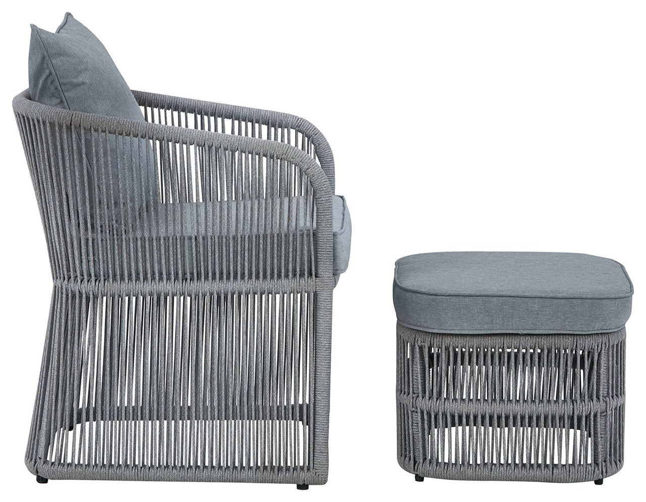 Coast Island - Dark Gray - Chair/Otto W/Cush/Table (Set of 3) - Tony's Home Furnishings