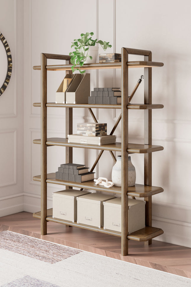 Roanhowe - Brown - Bookcase Signature Design by Ashley® 