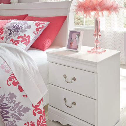 Anarasia - White - Two Drawer Night Stand Ashley Furniture 