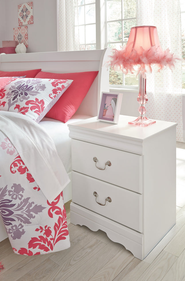 Anarasia - White - Two Drawer Night Stand Ashley Furniture 