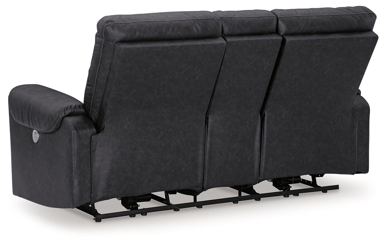 Axtellton - Carbon - Dbl Power Reclining Loveseat With Console - Tony's Home Furnishings