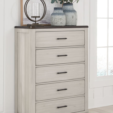 Darborn - Gray / Brown - Five Drawer Chest Signature Design by Ashley® 