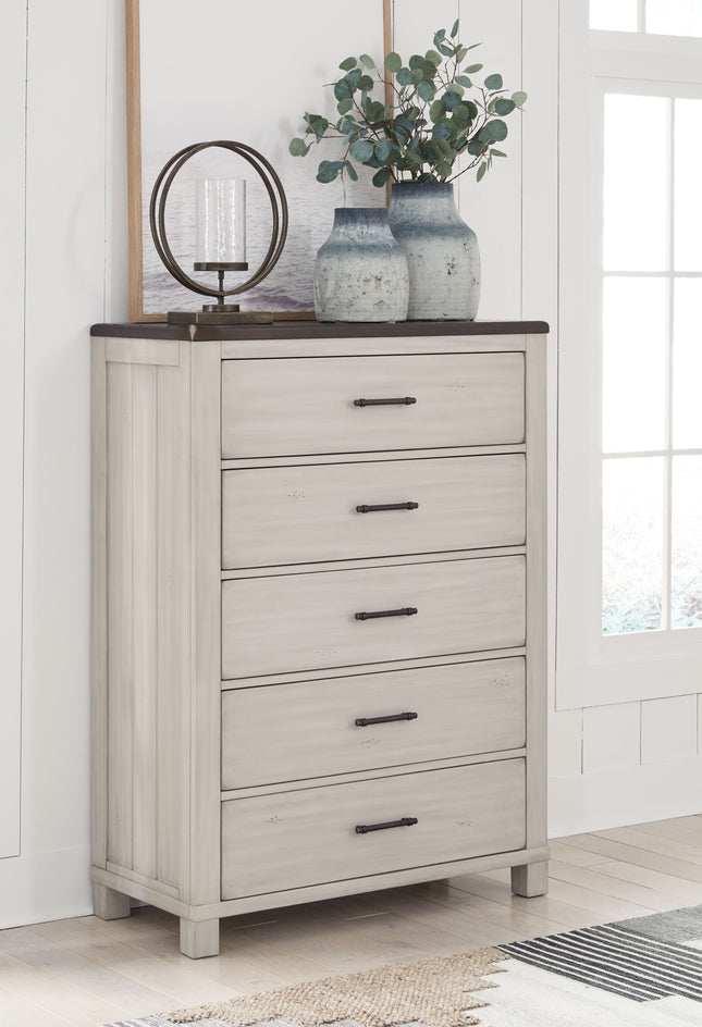 Darborn - Gray / Brown - Five Drawer Chest Signature Design by Ashley® 