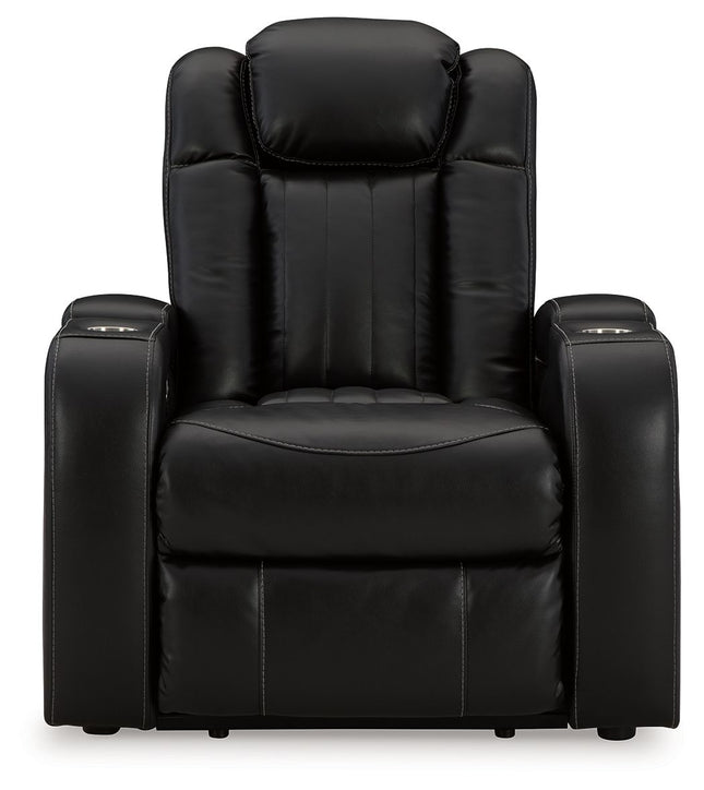 Caveman Den - Midnight - Power Recliner/ Adj Headrest Signature Design by Ashley® 