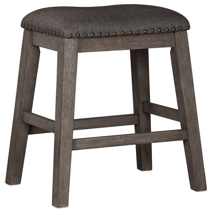 Caitbrook - Gray - Upholstered Stool (Set of 2) Signature Design by Ashley® 