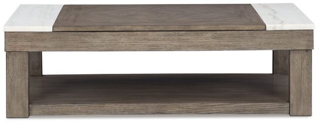 Loyaska - Grayish Brown / White - Lift Top Cocktail Table Signature Design by Ashley® 