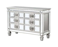 Varian - Server - Mirrored & Antique Platinum - 34