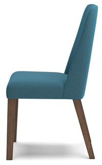 Thumbnail for Lyncott - Blue / Brown - Dining Uph Side Chair (Set of 2)