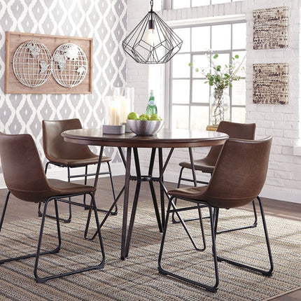 Centiar - Two-tone Brown - Round Dining Room Table Signature Design by Ashley® 