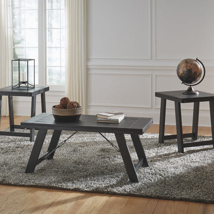 Noorbrook - Black / Pewter - Occasional Table Set (Set of 3) Ashley Furniture 