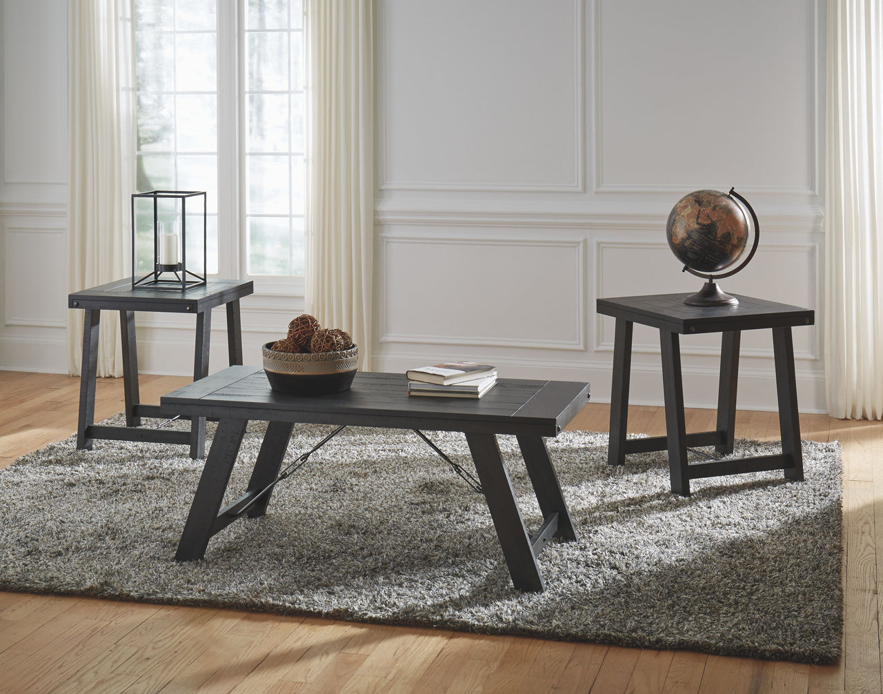 Noorbrook - Black / Pewter - Occasional Table Set (Set of 3) - Tony's Home Furnishings
