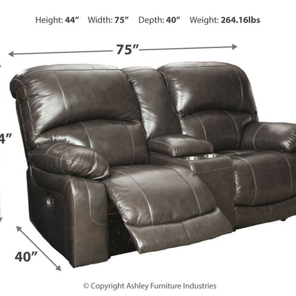 Hallstrung - Power Reclining Loveseat Ashley Furniture 