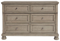 Thumbnail for Lettner - Light Gray - Dresser - 6-drawers - Tony's Home Furnishings