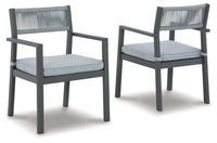 Thumbnail for Eden Town - Gray / Light Gray - Arm Chair With Cushion (Set of 2)