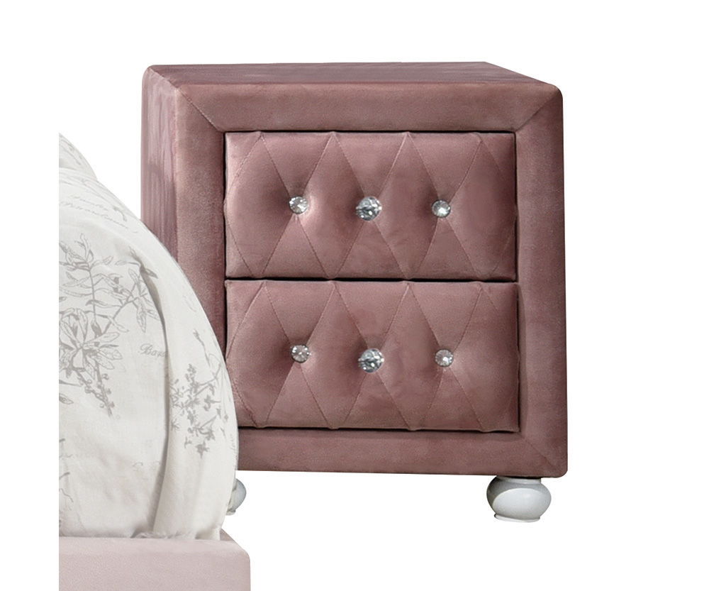 Reggie - Nightstand - Pink Fabric ACME 