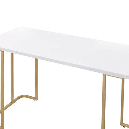 Estie - Vanity Desk - White & Gold Finish ACME 