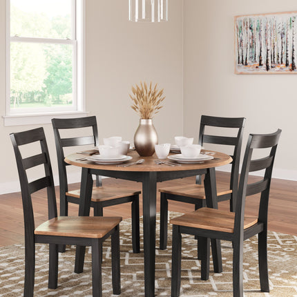 Gesthaven - Round Dining Room Drop Leaf Table Set - Tony's Home Furnishings