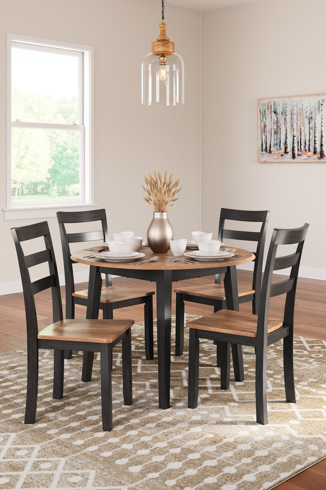 Gesthaven - Round Dining Room Drop Leaf Table Set - Tony's Home Furnishings