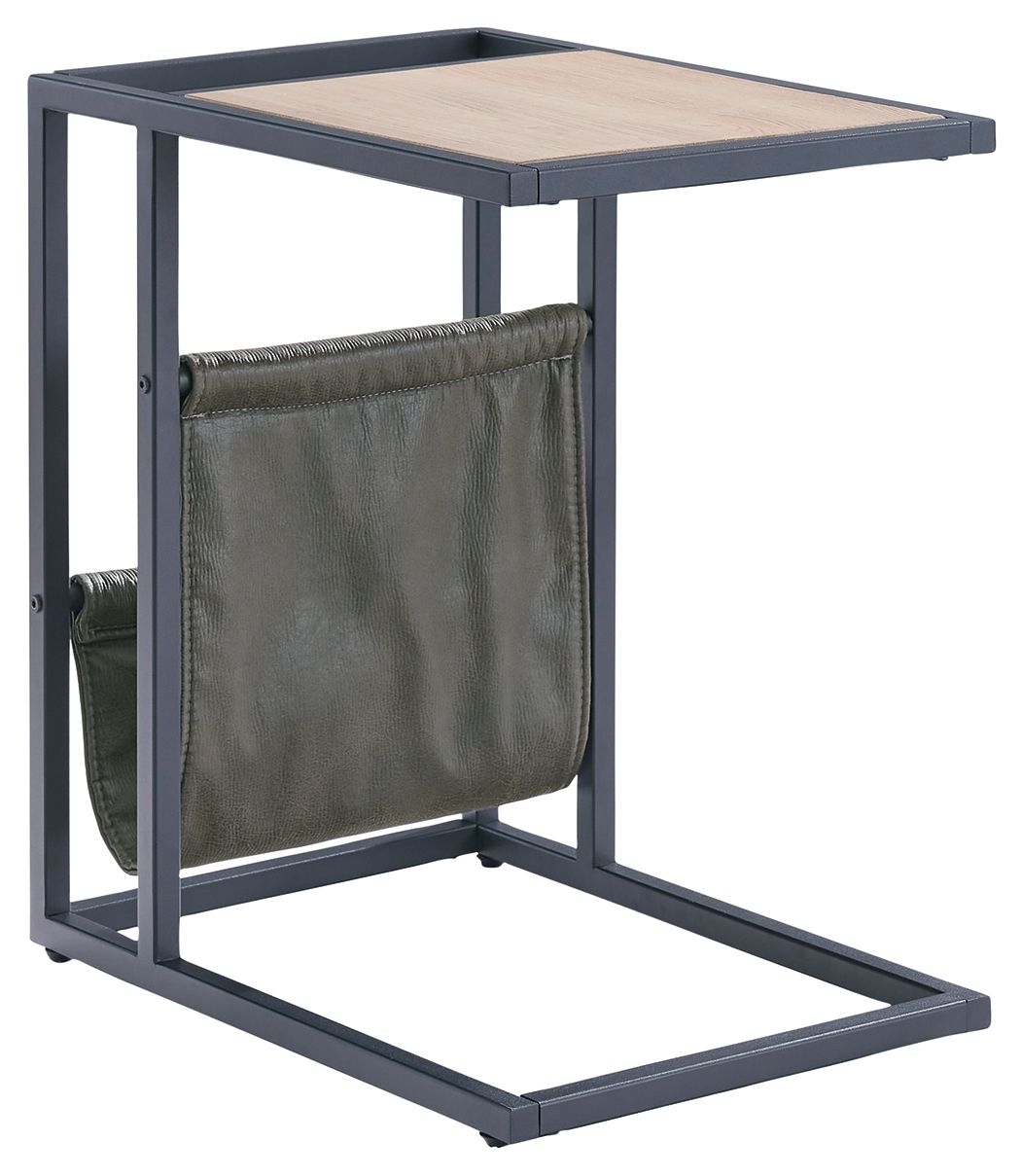 Freslowe - Light Brown / Black - Chair Side End Table With Magazine Basket - Tony's Home Furnishings