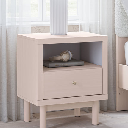 Wistenpine - Blush - One Drawer Night Stand Signature Design by Ashley® 