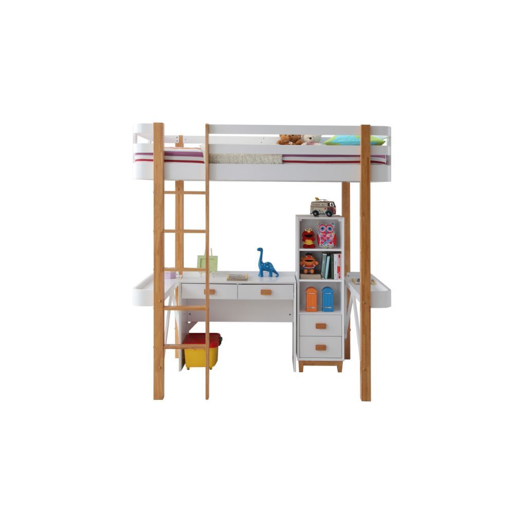 Rutherford - Bookshelf - White & Natural - Tony's Home Furnishings