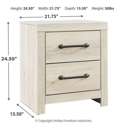 Cambeck - Whitewash - Two Drawer Night Stand Ashley Furniture 