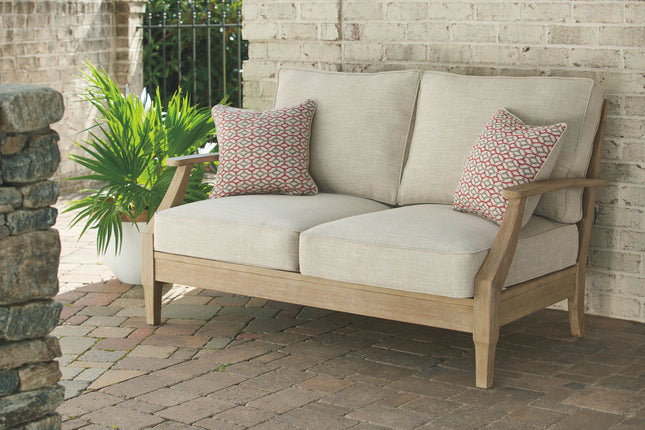 Clare - Beige - Loveseat W/Cushion Ashley Furniture 