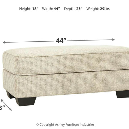 Monaghan - Sandstone - Ottoman Ashley Furniture 