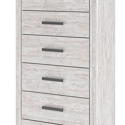 Cayboni - Whitewash - Five Drawer Chest Signature Design by Ashley® 