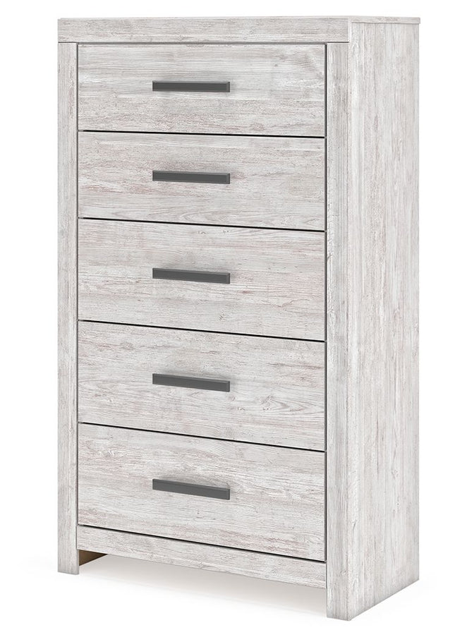 Cayboni - Whitewash - Five Drawer Chest Signature Design by Ashley® 