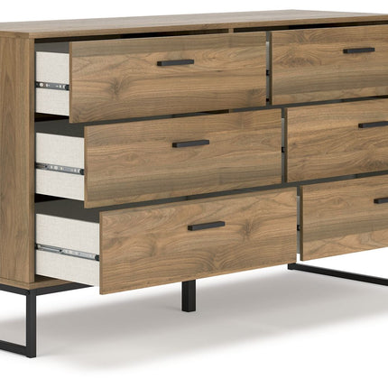 Deanlow - Honey - Six Drawer Dresser Signature Design by Ashley® 