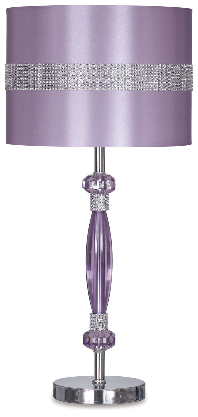 Nyssa - Purple - Metal Table Lamp Signature Design by Ashley® 