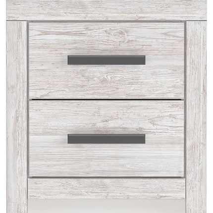 Cayboni - Whitewash - Two Drawer Night Stand Signature Design by Ashley® 