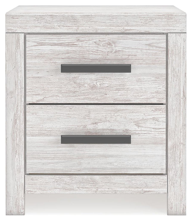 Cayboni - Whitewash - Two Drawer Night Stand Signature Design by Ashley® 