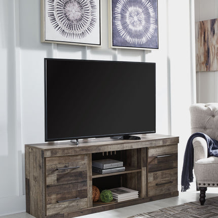 Derekson - Multi Gray - LG TV Stand W/Fireplace Option Signature Design by Ashley® 