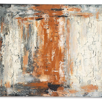 Carmely - Gray / White/orange - Wall Art Signature Design by Ashley® 