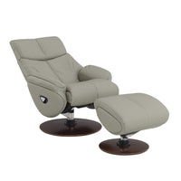 Kandoro - Motion Accent Chair With Swivel & Ottoman - Gray And Brown ACME 