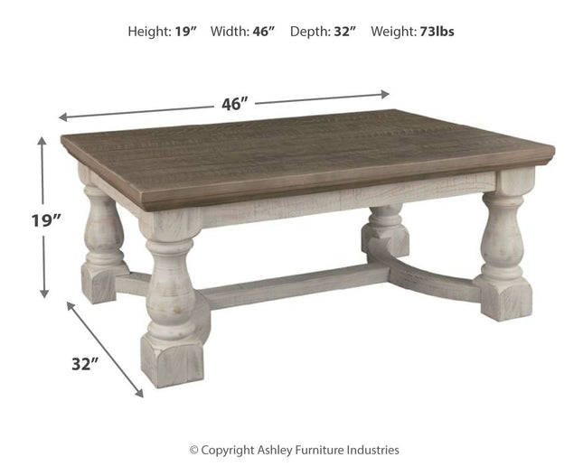 Havalance - Gray / White - Rectangular Cocktail Table Ashley Furniture 