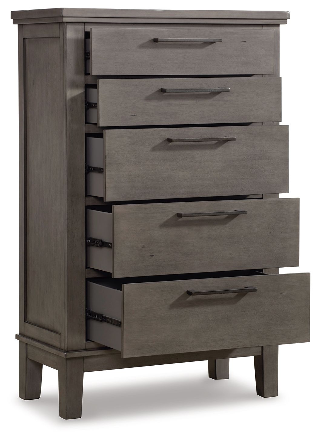 Hallanden - Gray - Five Drawer Chest - Tony's Home Furnishings
